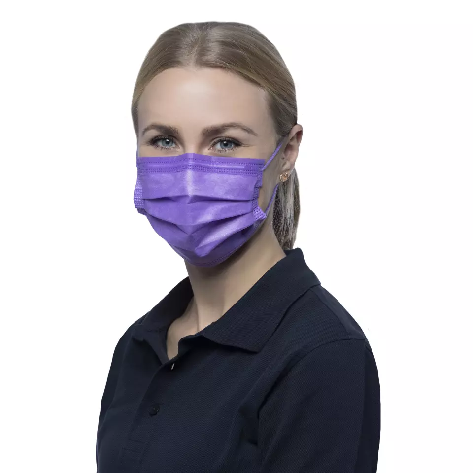 Nitras Medical 004333, SOFT PROTECT PLUS medical face mask, lavender, image 1, gallery thumbnail