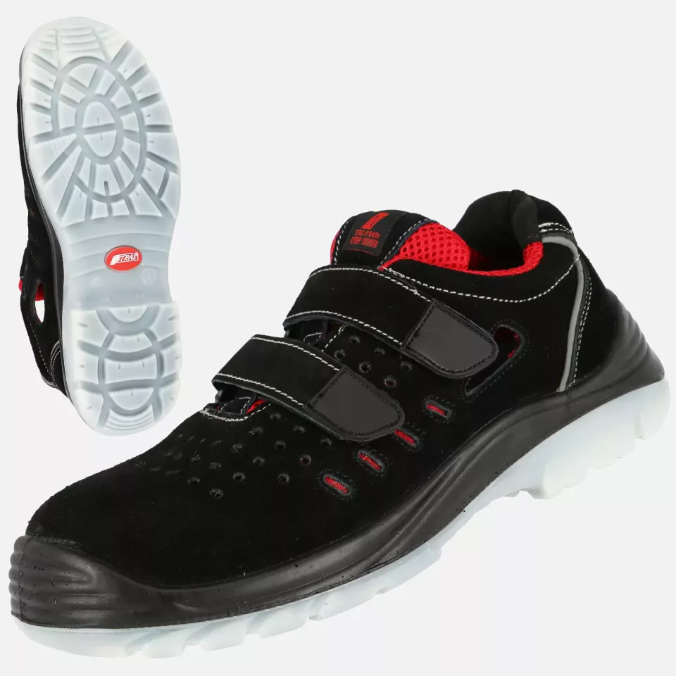 Nitras 7312, EASY STEP SA S1P Safety Sandals, Black, image 1, gallery thumbnail