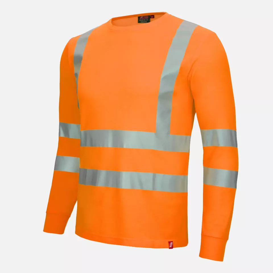Nitras 7009-4100, MOTION TEX VIZ Reflektierendes Langarmshirt, Neonorange, image 1, gallery thumbnail