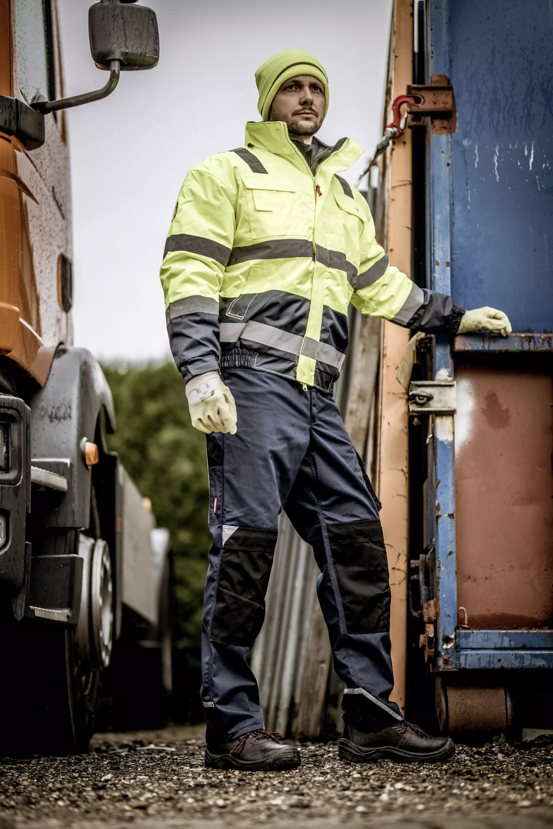 Nitras 7143, MOTION TEX VIZ Reflective Pilot Jacket, Neon Yellow, image 3