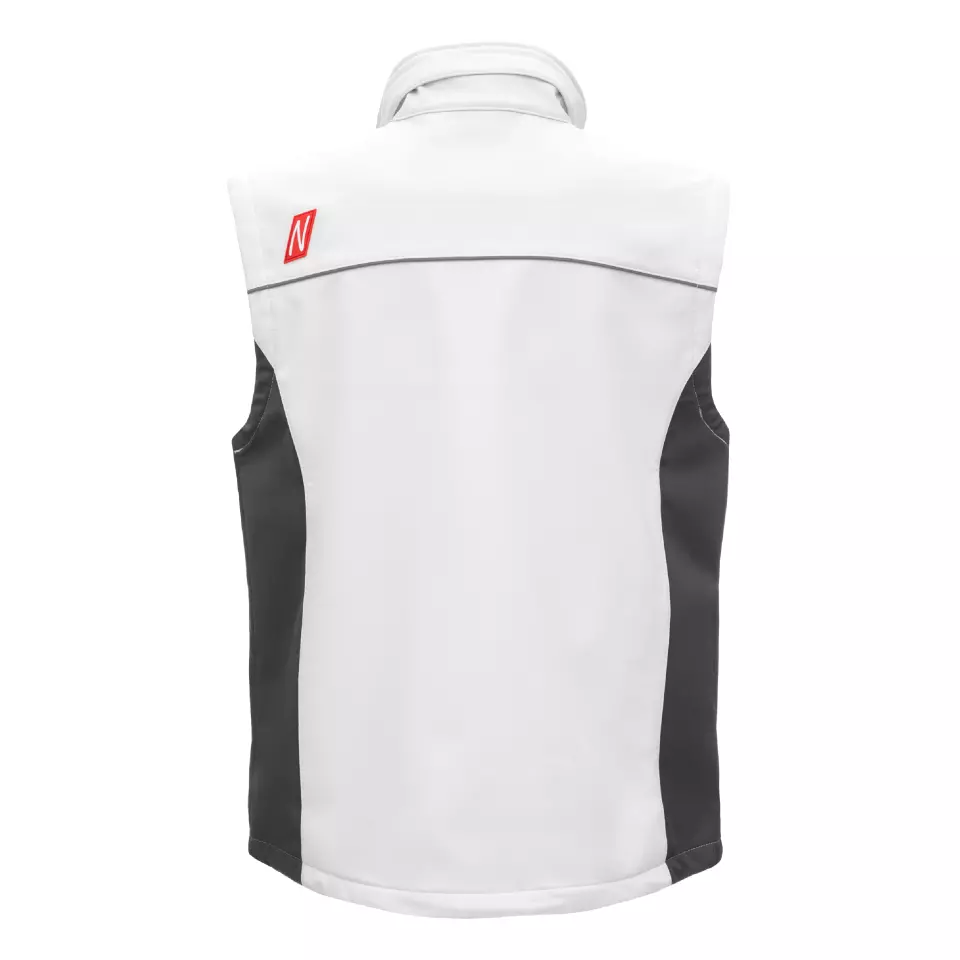 NITRAS 7163, MOTION TEX LIGHT Softshell Waistcoat, White, image 2, gallery thumbnail