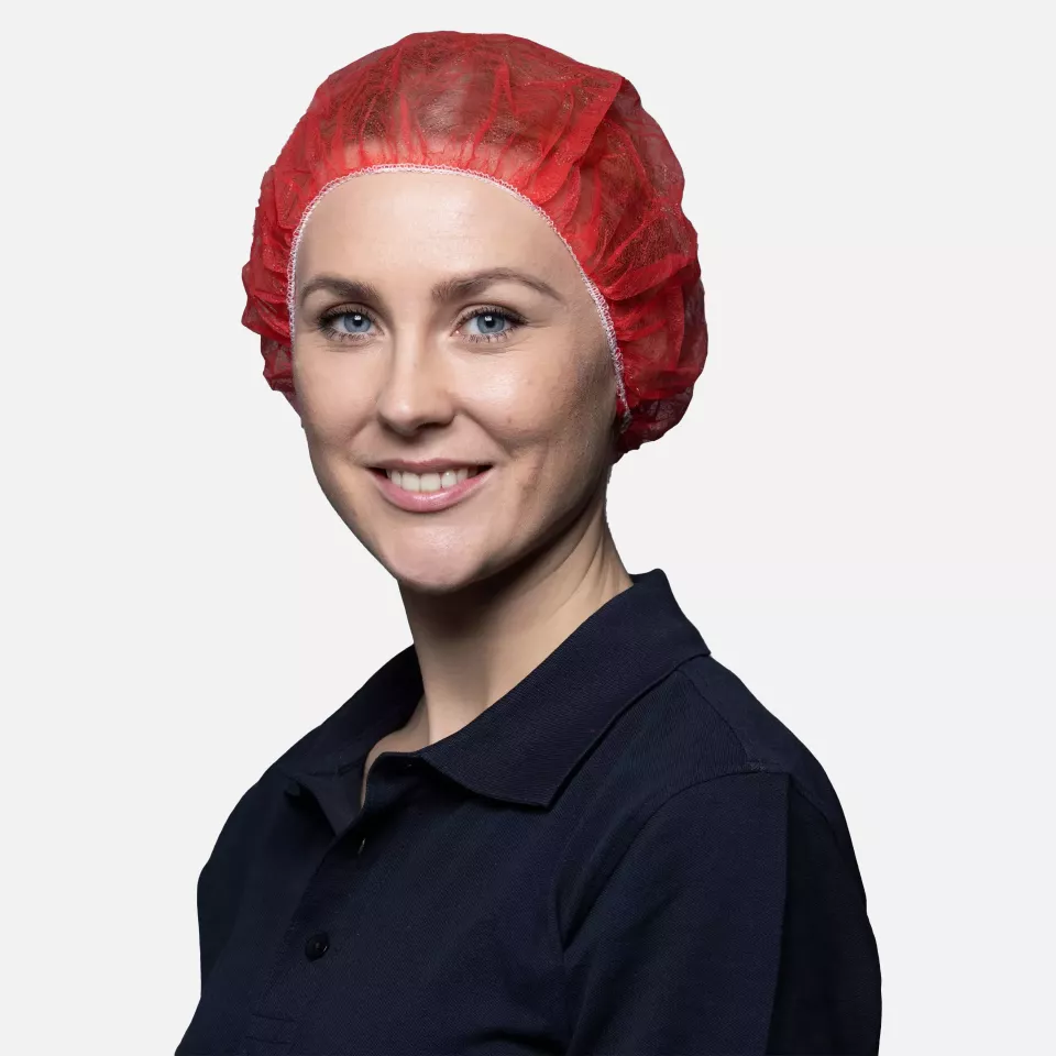 Nitras Medical 4003, Bouffant caps, red, image 1, gallery thumbnail