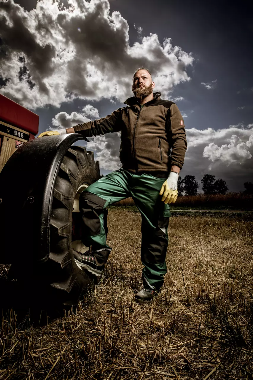 Nitras 7614, MOTION TEX PLUS Work Trousers, Green, image 3, gallery thumbnail