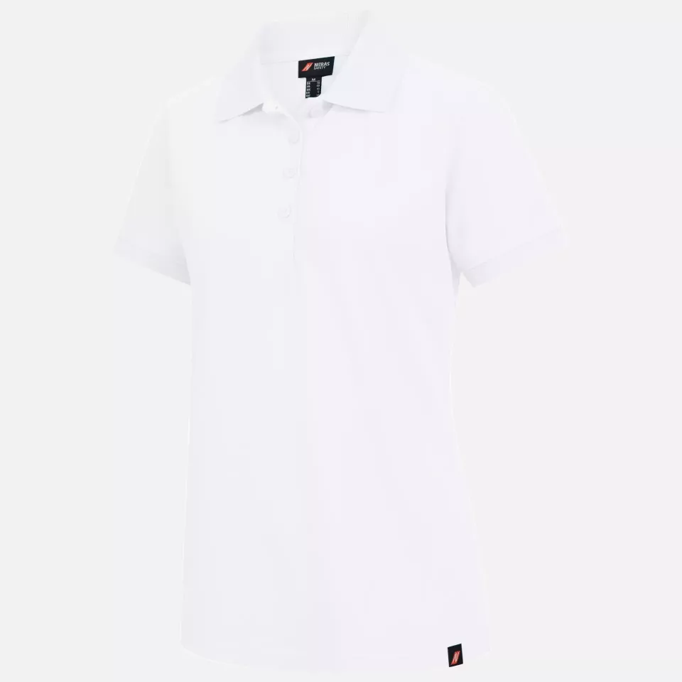 Nitras 7056-1100, MOTION TEX PLUS Polo Shirt, White, image 1, gallery thumbnail