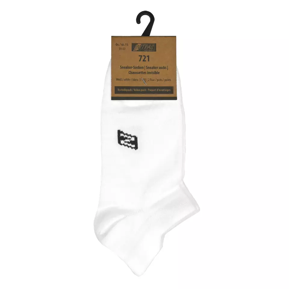 NITRAS 721-1100, Sneaker Socks Polyamide/ Elastane, White, image 1, gallery thumbnail