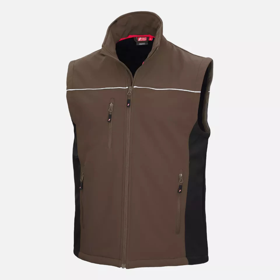 Nitras 7167, MOTION TEX LIGHT Softshell Waistcoat, Brown, image 1, gallery thumbnail