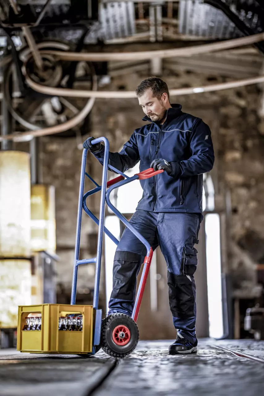 Nitras 7616, MOTION TEX PLUS Work Trousers, Navy Blue, image 3, gallery thumbnail