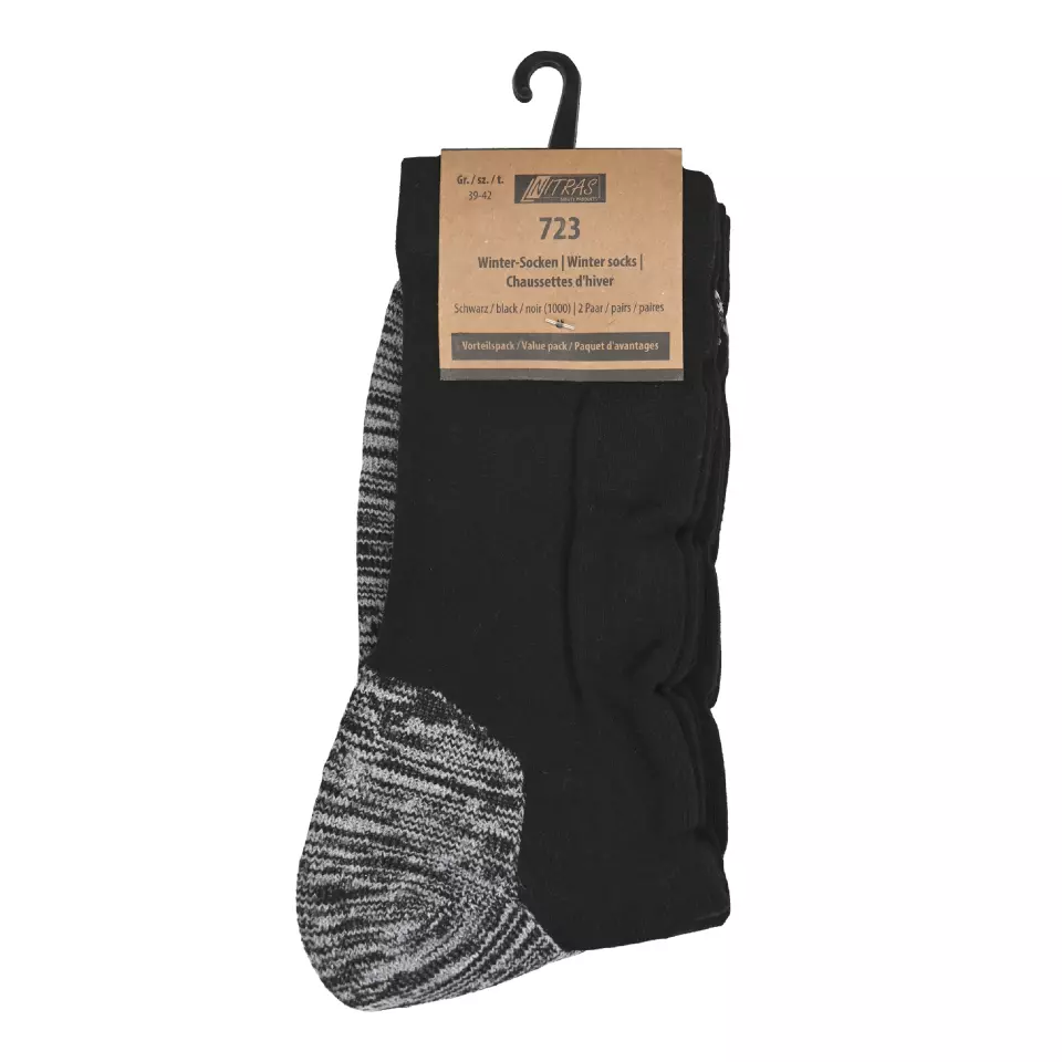 Nitras 723-1000, Winter Socks Polyamide / Polyester / Cotton / Elastane, Black, image 1, gallery thumbnail