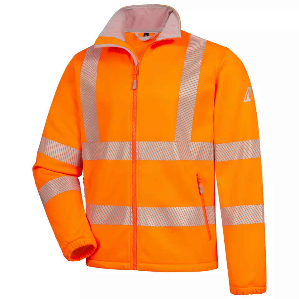 Nitras 7060-4100, MOTION TEX VIZ High-Visibility Fleece Jacket, Neon Orange, image 1, gallery thumbnail