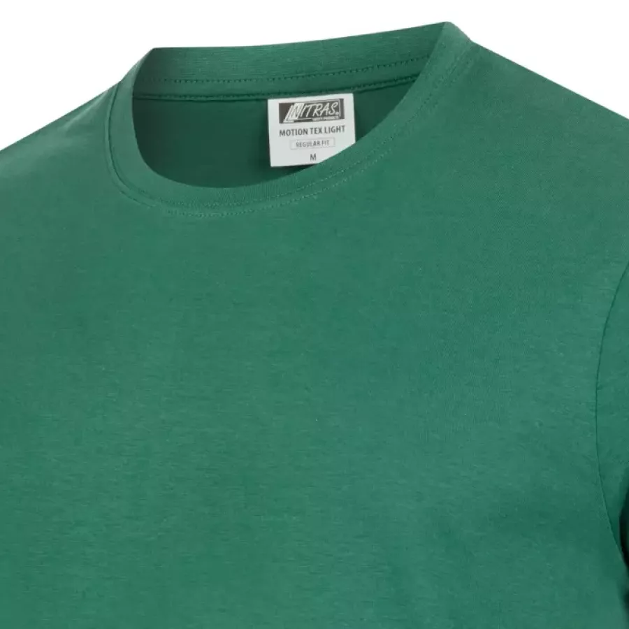 **Ribbed Round Neckline** sits comfortably and keeps its shape for a clean, easygoing look.