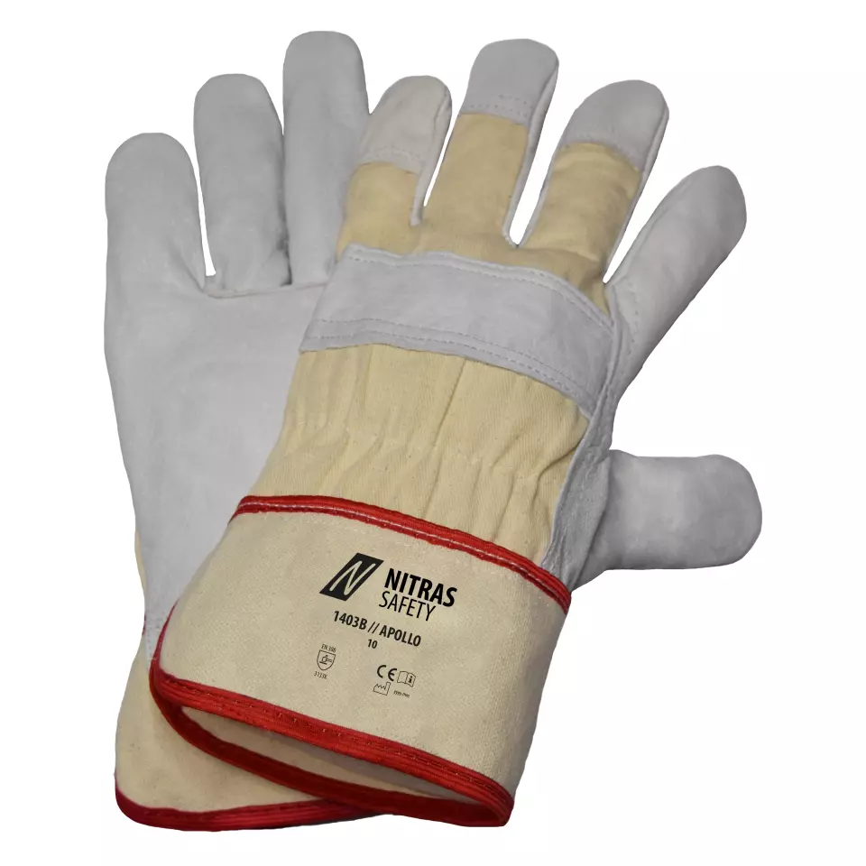 NITRAS 1403B, APOLLO Cow Grain Leather Gloves, image 1, gallery thumbnail