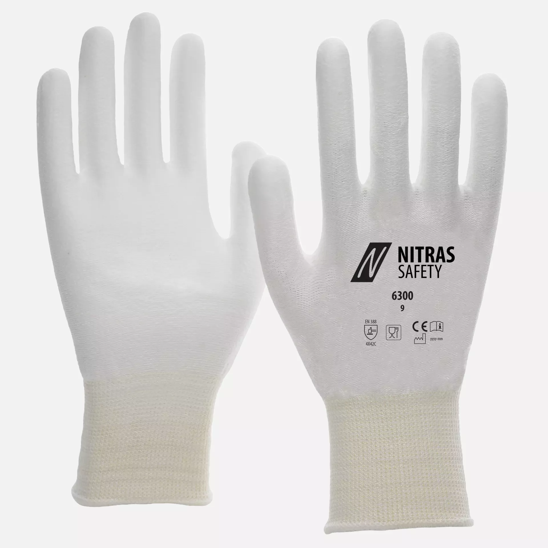 Nitras 6300, Cut protection Gloves, White, image 1