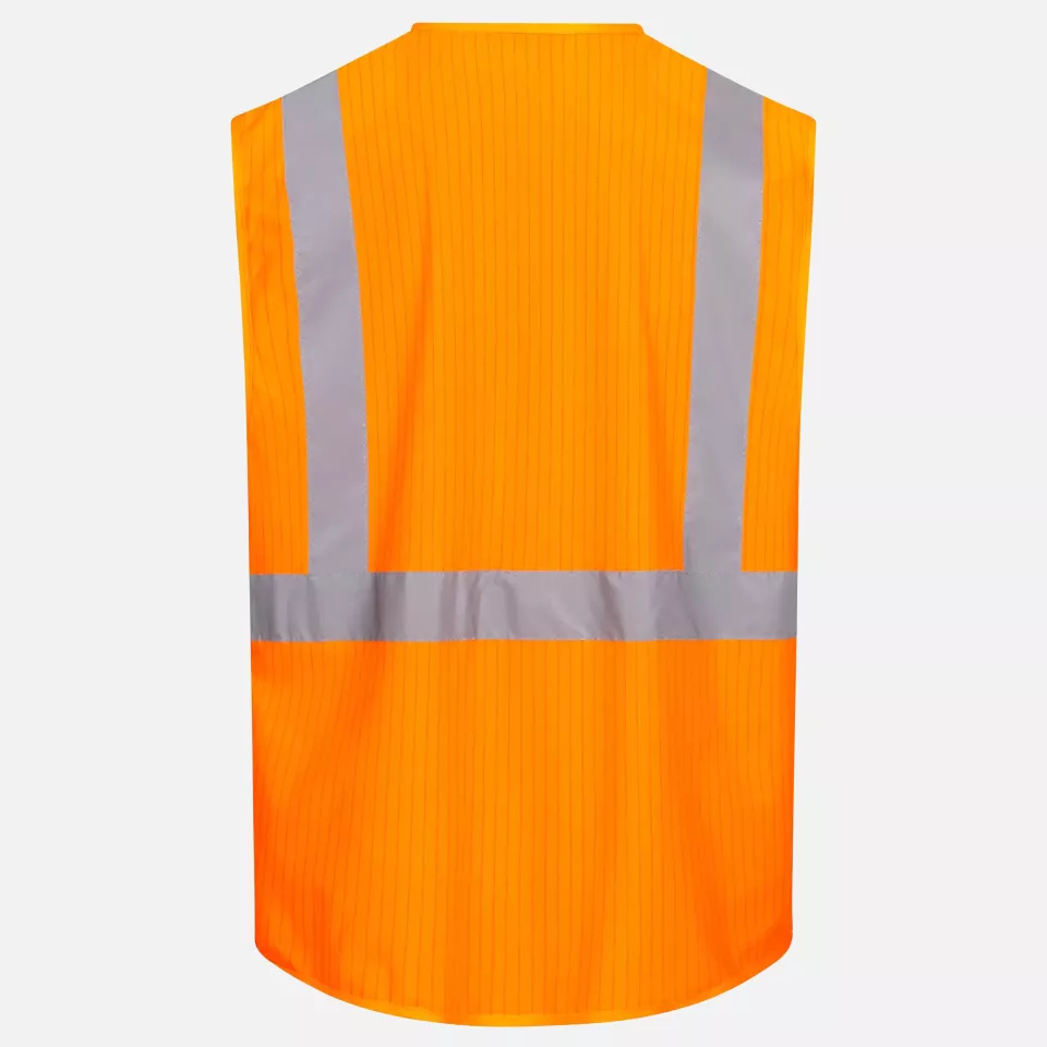 Nitras 7118-4100, High-visibility Waistcoat, neon orange, image 2, gallery thumbnail
