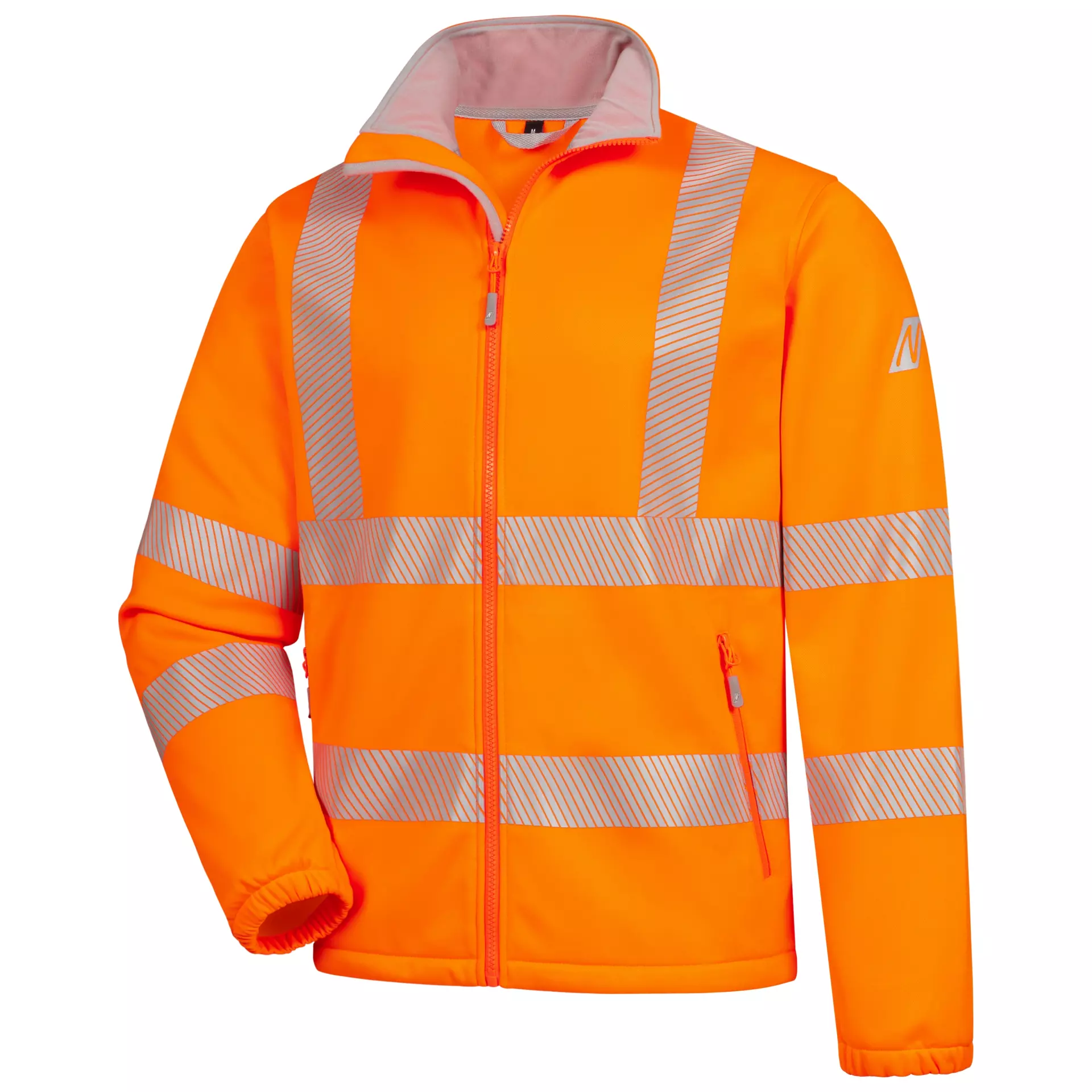 Nitras 7060-4100, MOTION TEX VIZ High-Visibility Fleece Jacket, Neon Orange, image 1