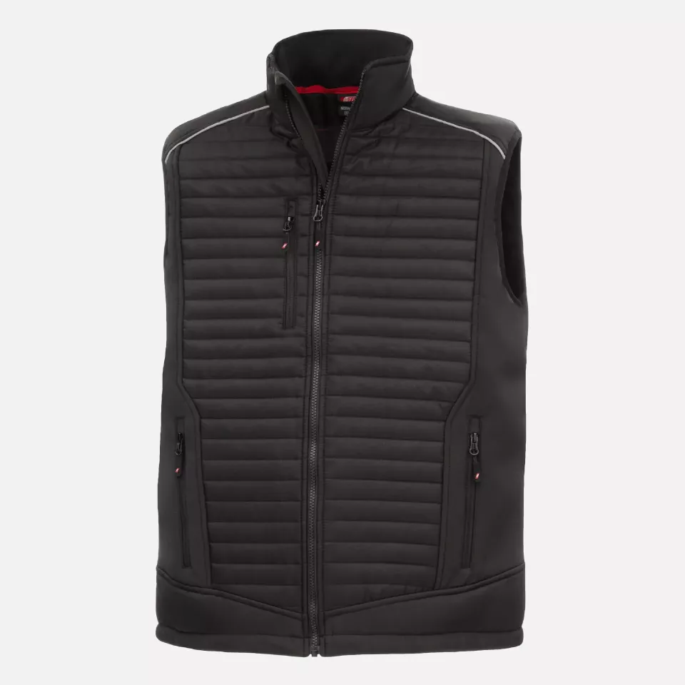 Nitras 7660, MOTION TEX PLUS Softshell Waistcoat, Black, image 1, gallery thumbnail