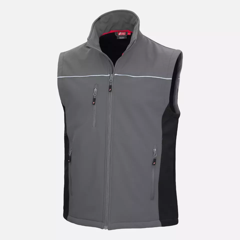 Nitras 7162, MOTION TEX LIGHT Softshell Waistcoat, Grey, image 1, gallery thumbnail