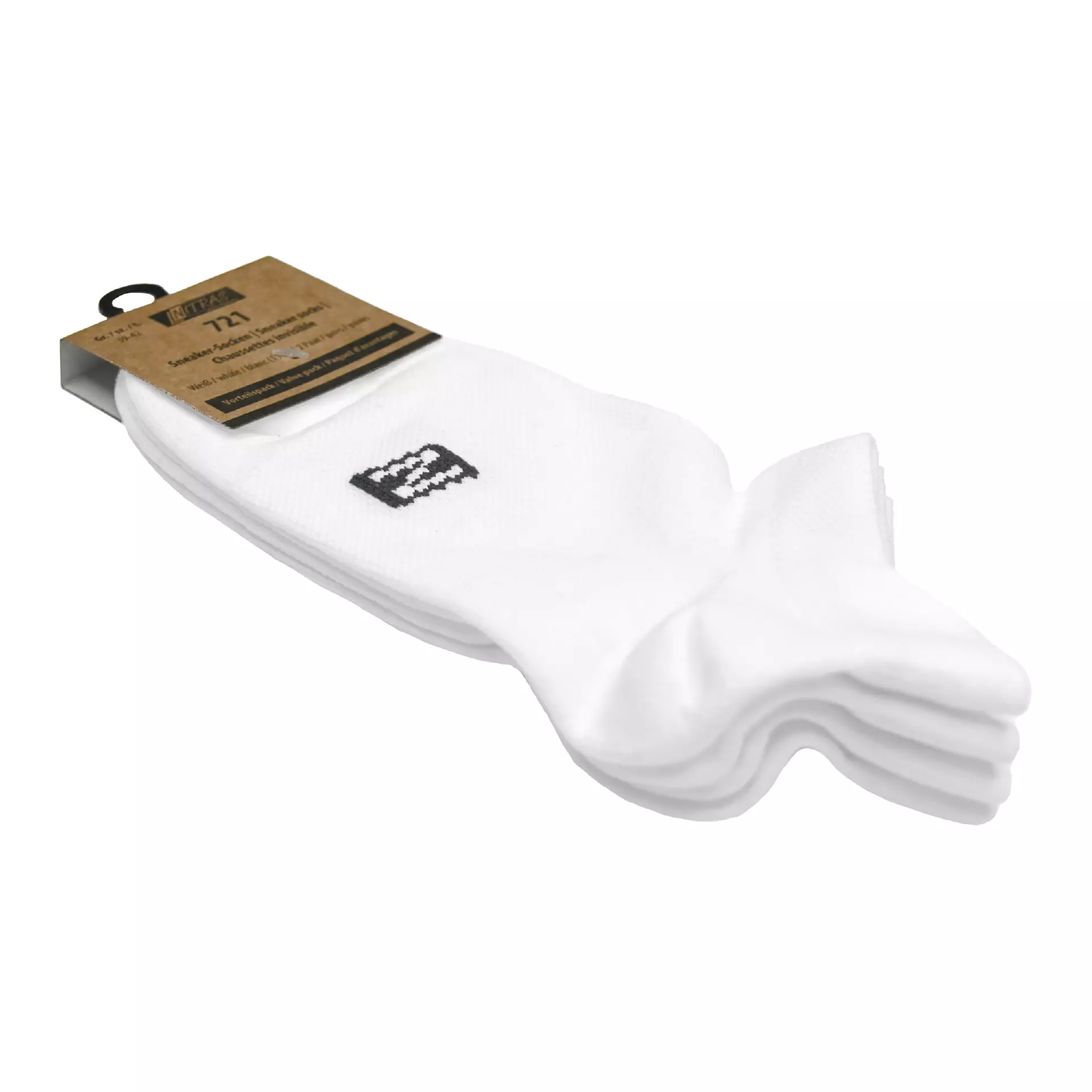 NITRAS 721-1100, Sneaker Socks Polyamide/ Elastane, White, image 2