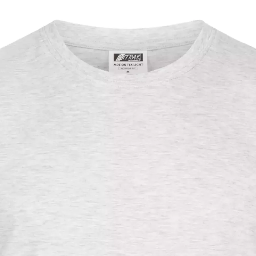 **Ribbed Round Neckline** sits comfortably and keeps its shape for a clean, easygoing look.