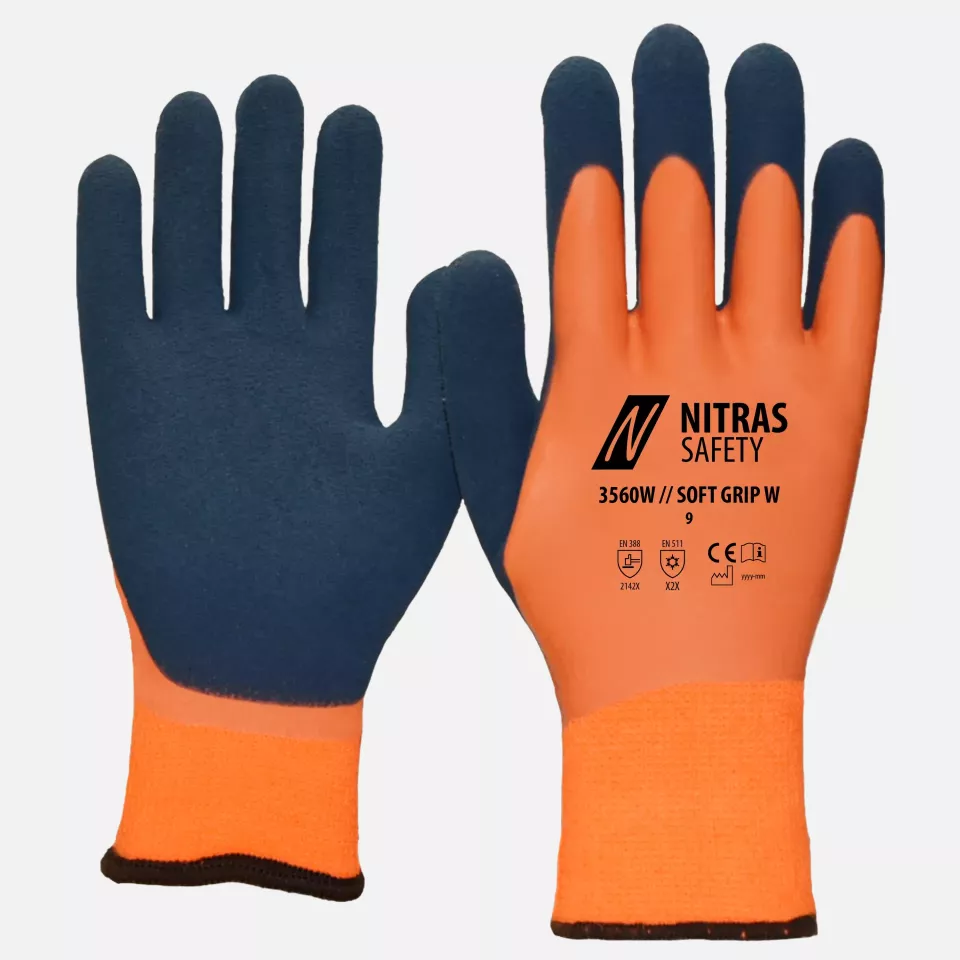 Nitras 3560W, SOFT GRIP W Winter Gloves, Orange, image 1, gallery thumbnail