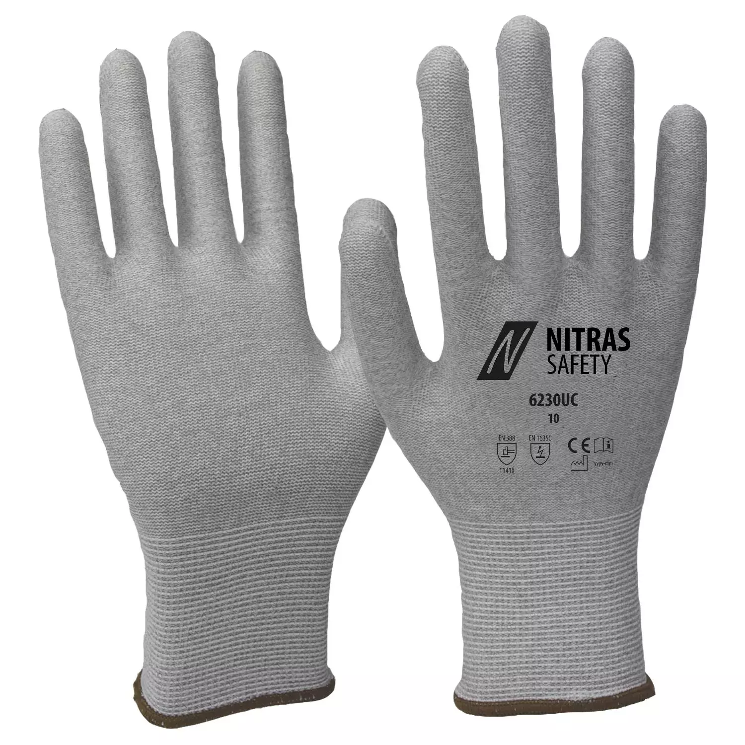 Nitras 6230UC, Antistatic Gloves, Grey