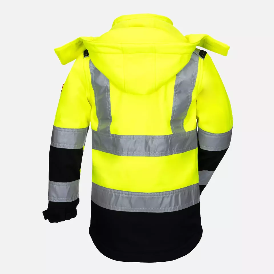 Nitras 7171KIDS, MOTION TEX KIDS Reflective Softshell Jacket, Neon Yellow, image 2, gallery thumbnail