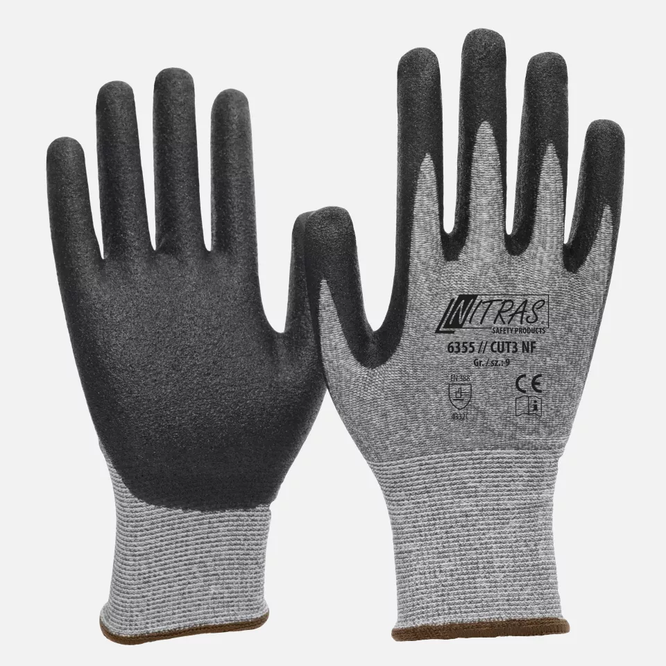 Nitras 6355, CUT3 NF Cut protection Gloves, Grey, image 1, gallery thumbnail