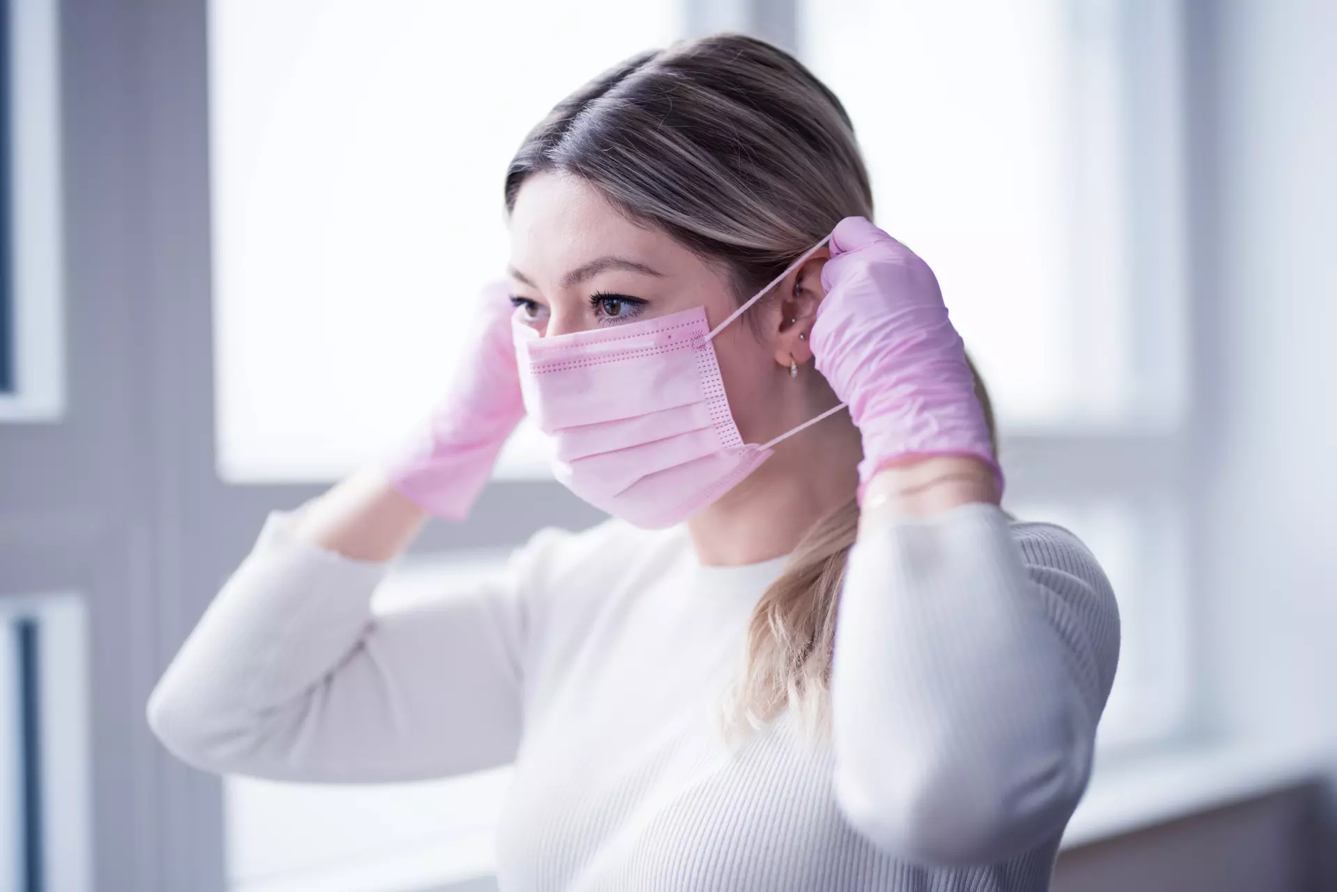 Nitras Medical 004334, SOFT PROTECT PLUS medical face mask, light pink, image 2