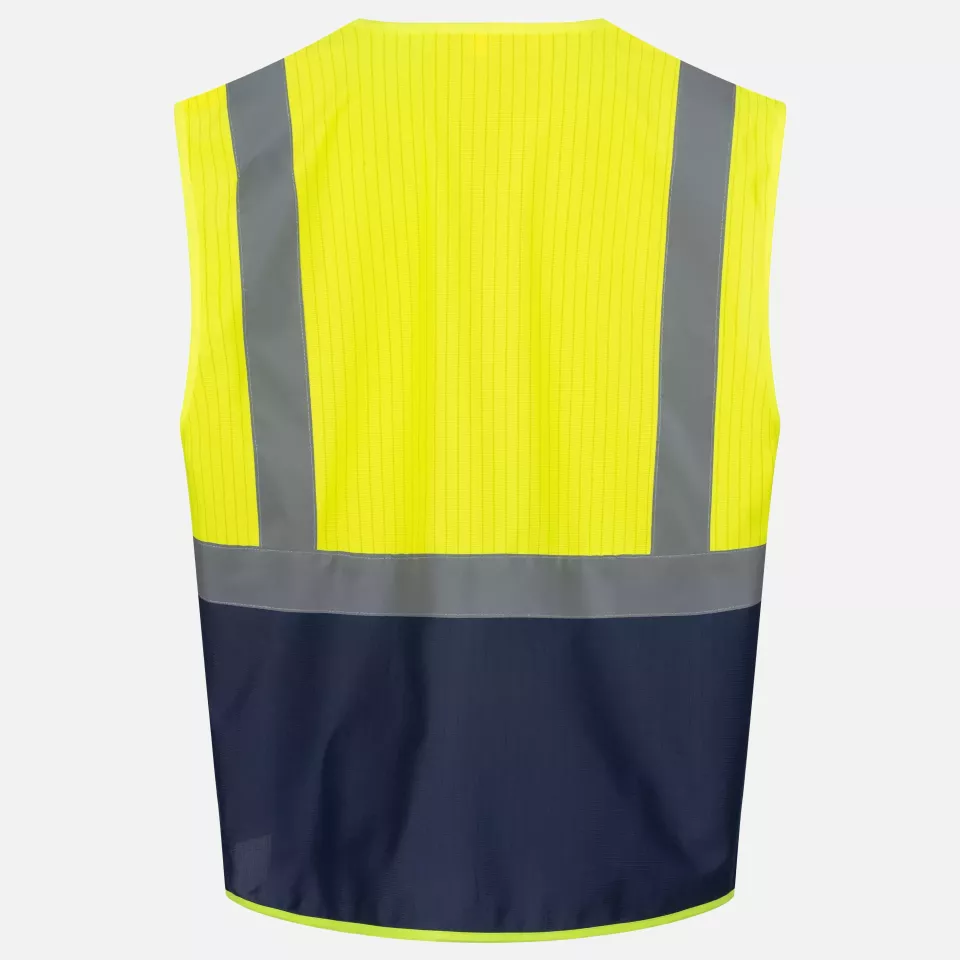 Nitras 7119-4021, Warnschutzweste, Neongelb/Marineblau, image 2, gallery thumbnail