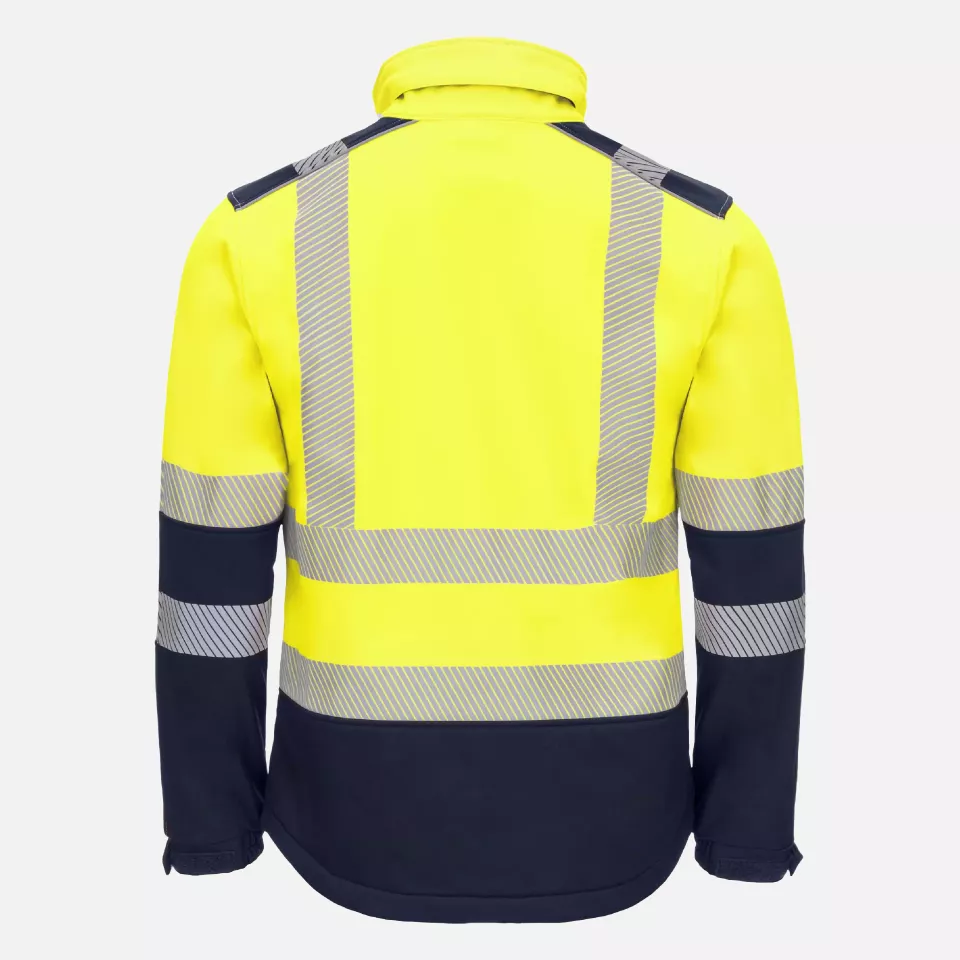 Nitras 7172-4021, MOTION TEX VIZ Reflective Softshell Jacket, Neon Yellow, image 2, gallery thumbnail
