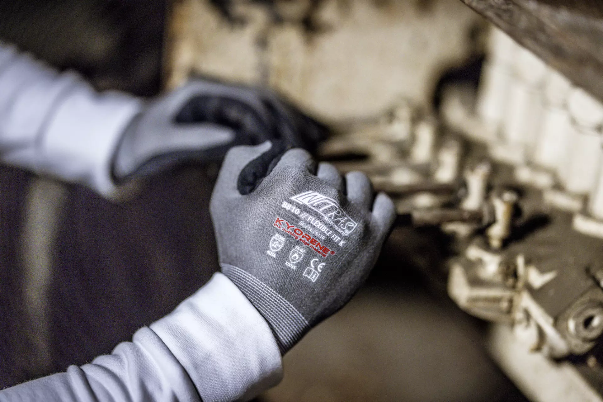 Nitras 8810, FLEXIBLE FIT K Strickhandschuhe, Grau, image 2