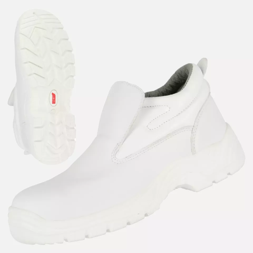 Nitras 7251, CLEAN STEP MID SL S2 Safety Slipper, White, image 1, gallery thumbnail