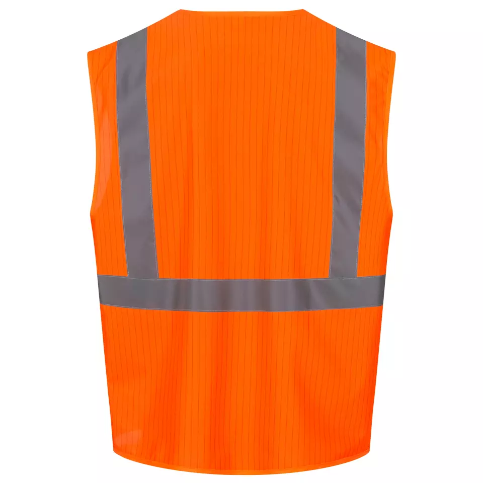 Nitras 7119-4100, High-Visibility Waistcoat, Neon Orange, image 2, gallery thumbnail