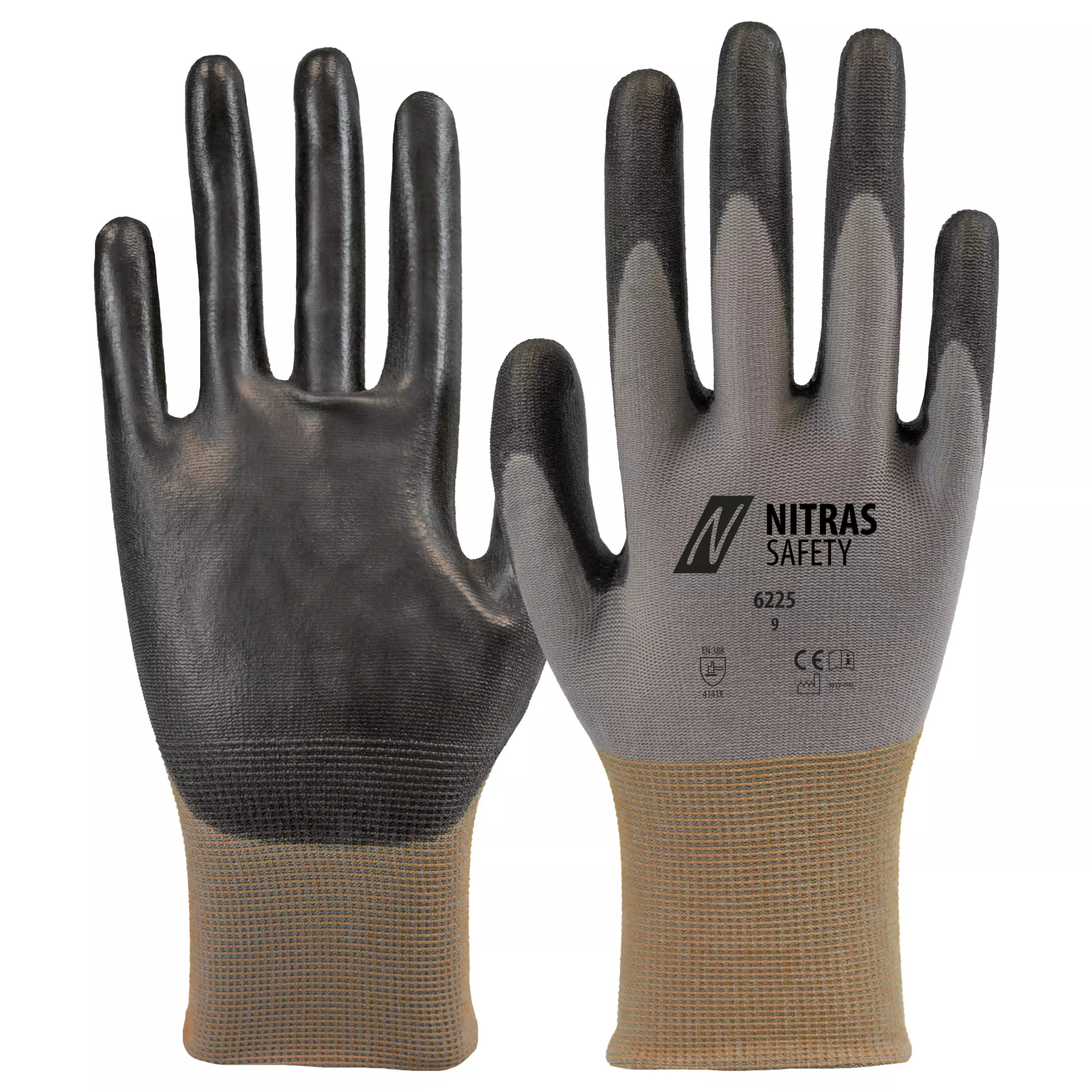 Nitras 6225-1210, Assembly Gloves, Grey/Black, image 1