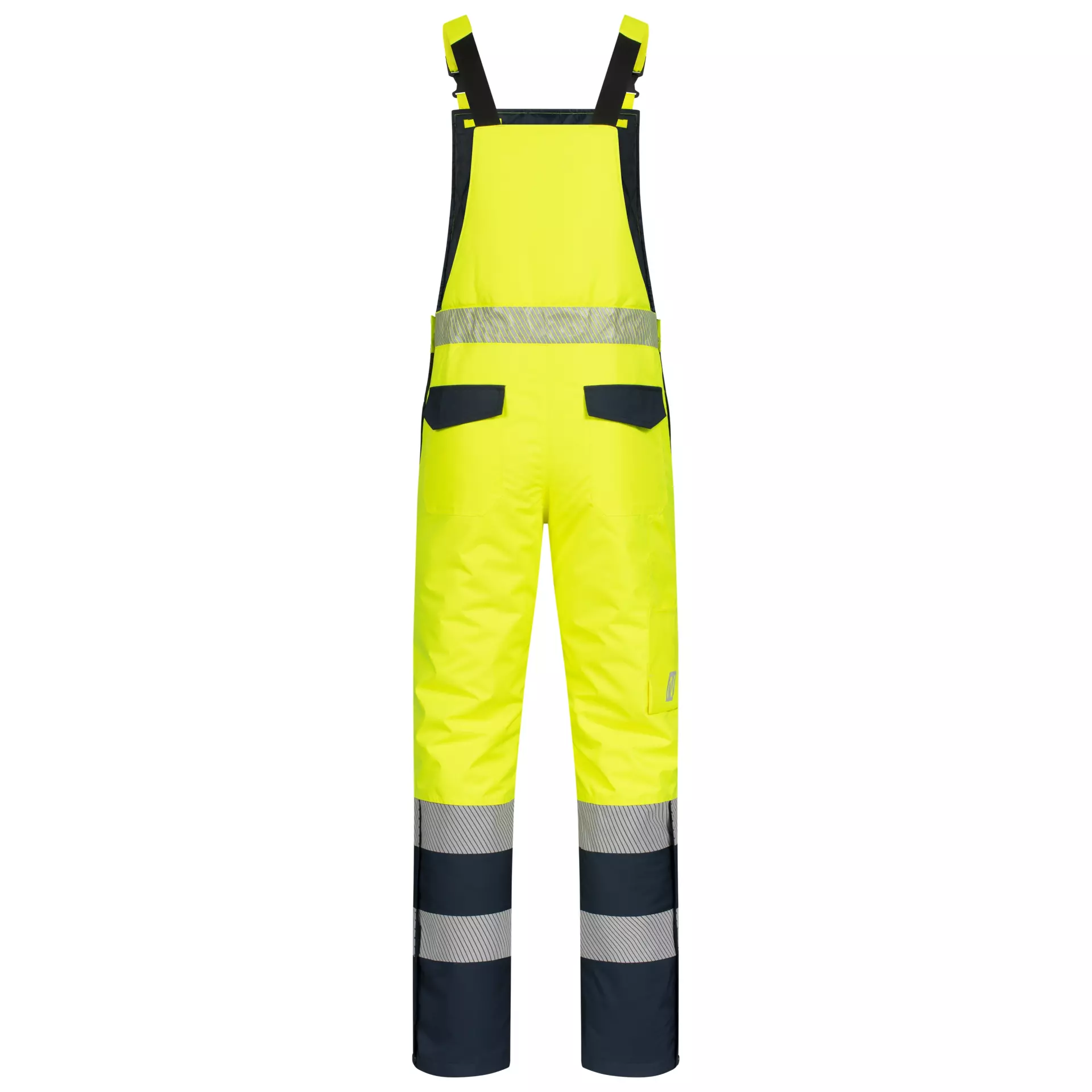 Nitras 7581-4021, MOTION TEX VIZ High-Visibility Winter Bib-Pants, Neon Yellow, image 2