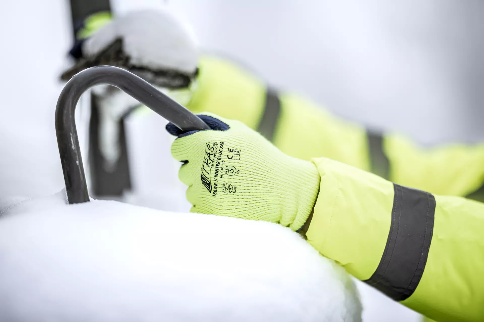 NITRAS 1603W, WINTER BLOCKER Vinterhandskar, neongul, image 2