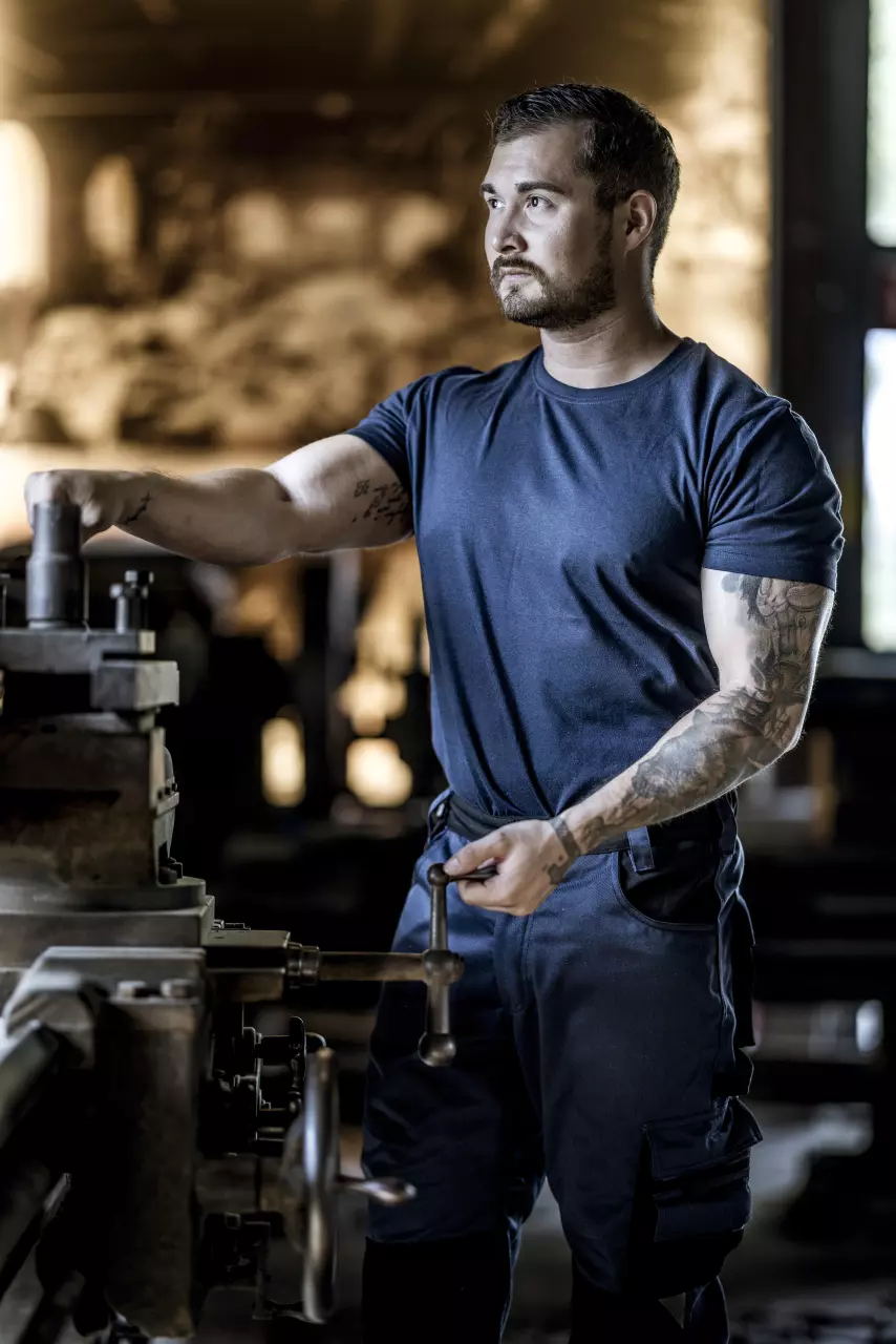 Nitras 7004-2100, MOTION TEX LIGHT T Shirt, Navy Blue, image 3, gallery thumbnail