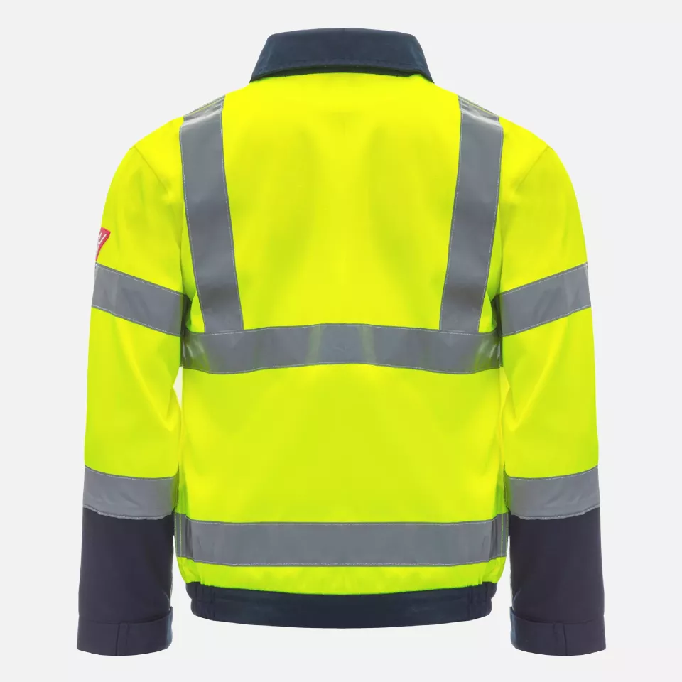 Nitras 7573-4021, MOTION TEX VIZ Reflective Jacket, Neon Yellow, image 2, gallery thumbnail