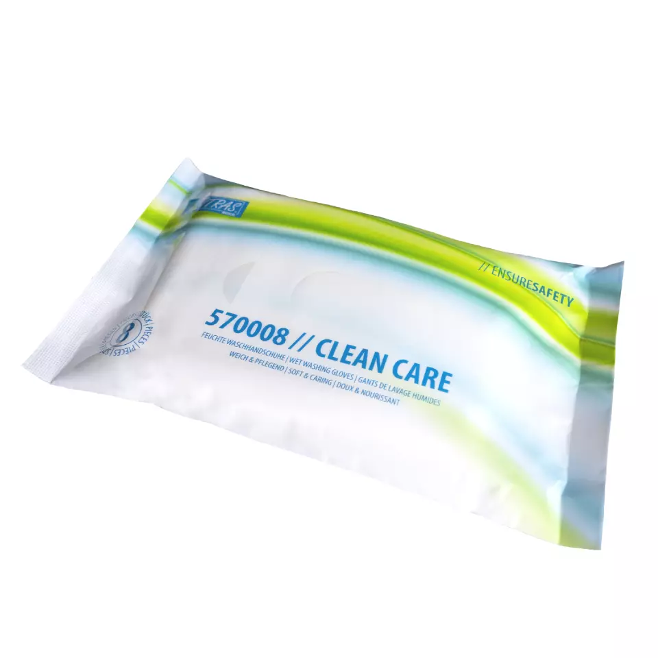 Nitras Medical 570008, Wet washing gloves, white, image 1, gallery thumbnail