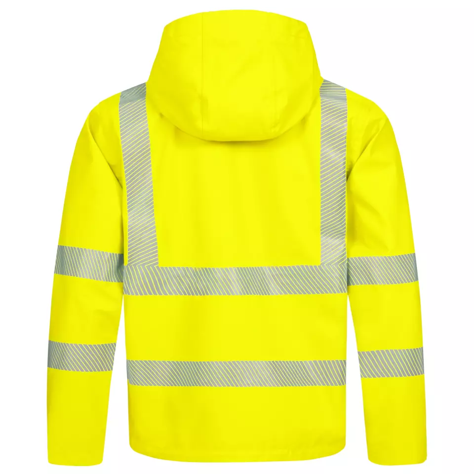 Nitras 7177-4000, MOTION TEX VIZ PLUS High-Visibility Rain Jacket, Neon Yellow, image 2, gallery thumbnail