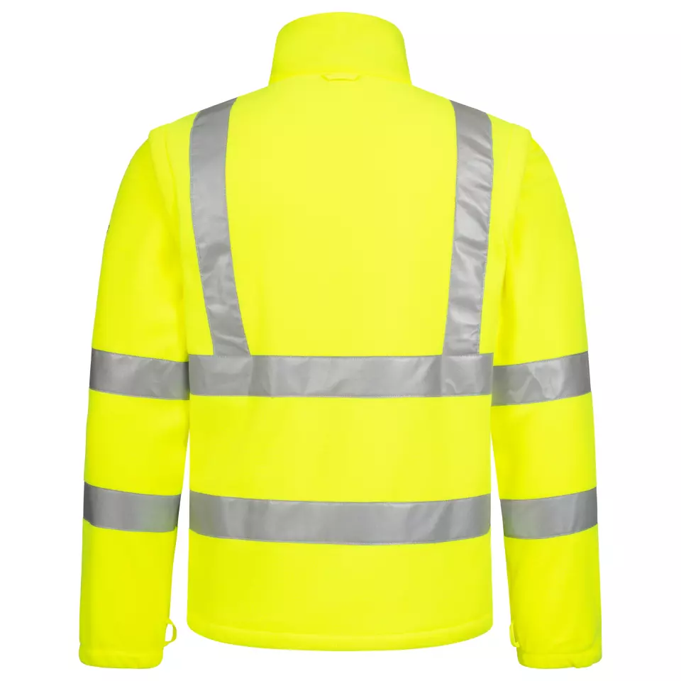 Nitras 7061-4000, MOTION TEX VIZ High-Visibility Fleece Jacket, Neon Yellow, image 2, gallery thumbnail