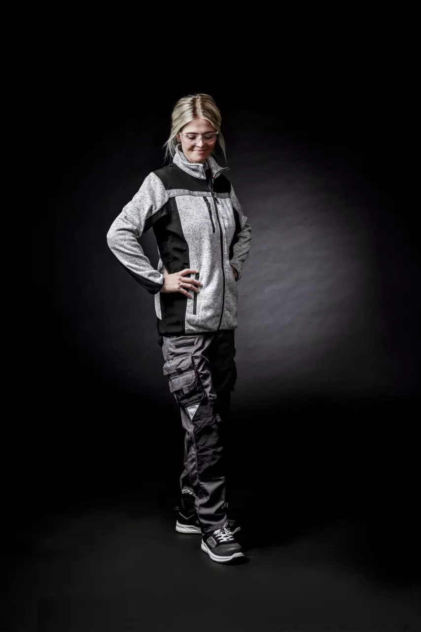 Nitras 7192, MOTION TEX PLUS Strick-Softshelljacke, Hellgrau, image 3, gallery thumbnail