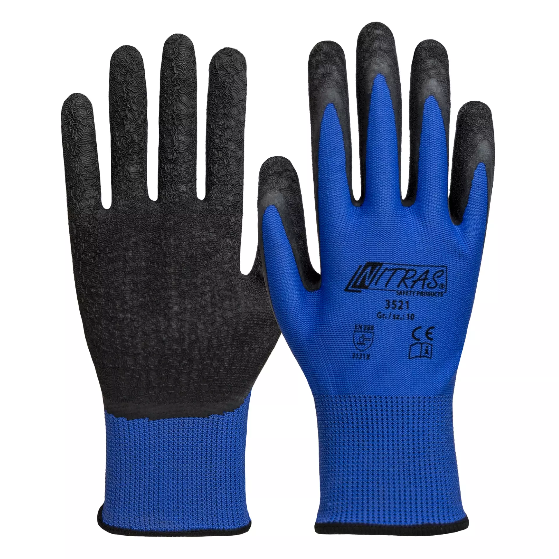 NITRAS 3521, Nylon Gloves, Blue, image 1
