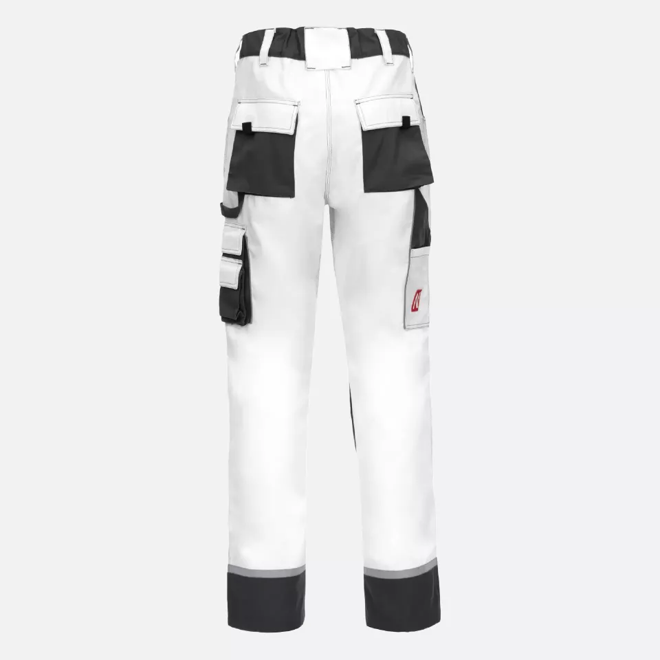 Nitras 7613, MOTION TEX PLUS Work Trousers, White, image 2, gallery thumbnail