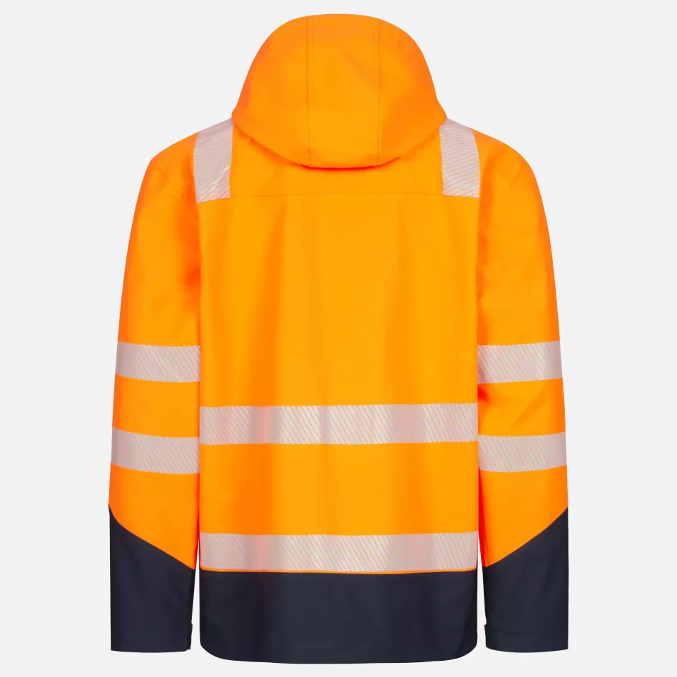 Nitras 7179-4121, MOTION TEX VIZ PLUS Multifunctional High-Visibility Jacket, Neon Orange/Navy Blue, image 2, gallery thumbnail