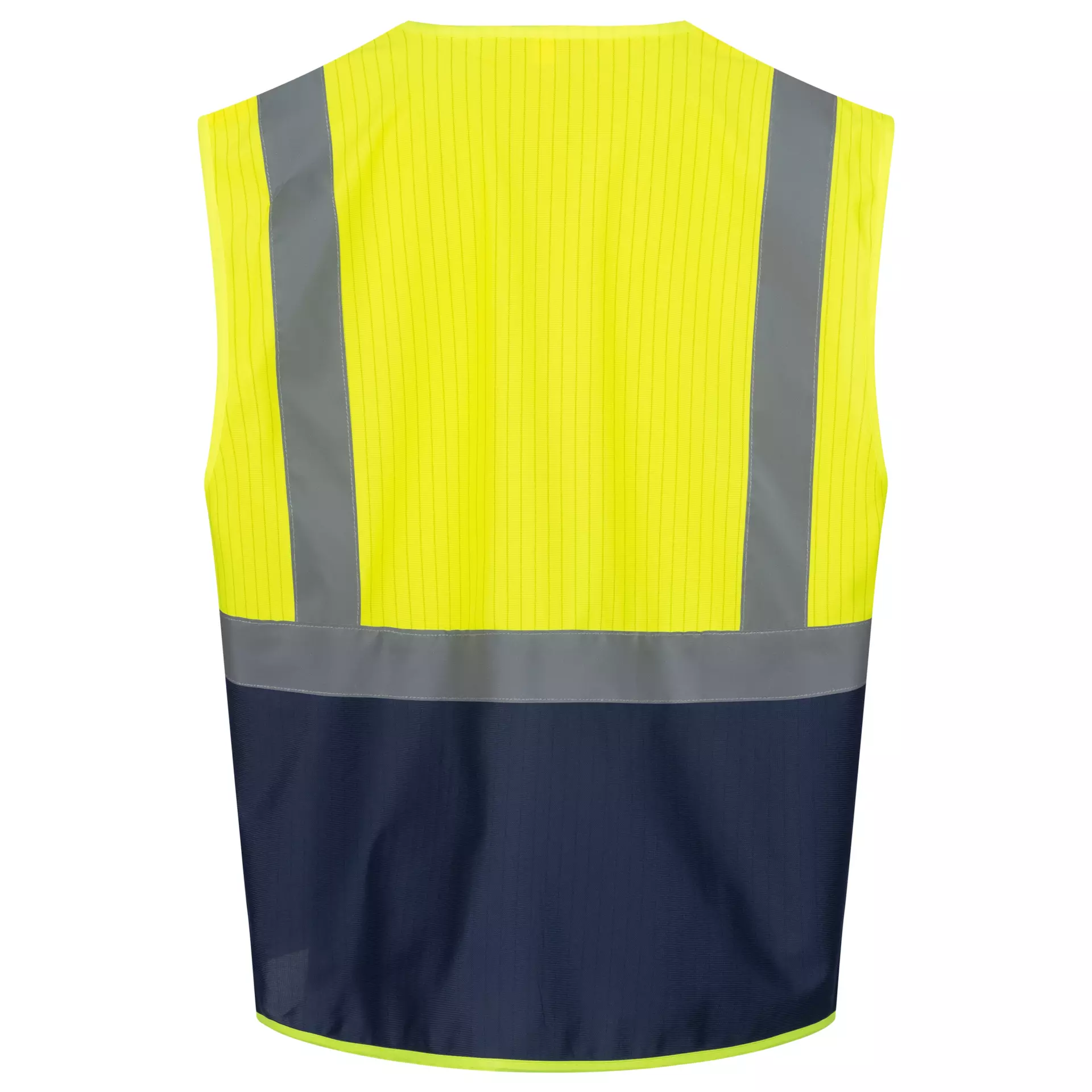 Nitras 7119-4021, High-Visibility Waistcoat, Neon Yellow/Navy Blue, image 2