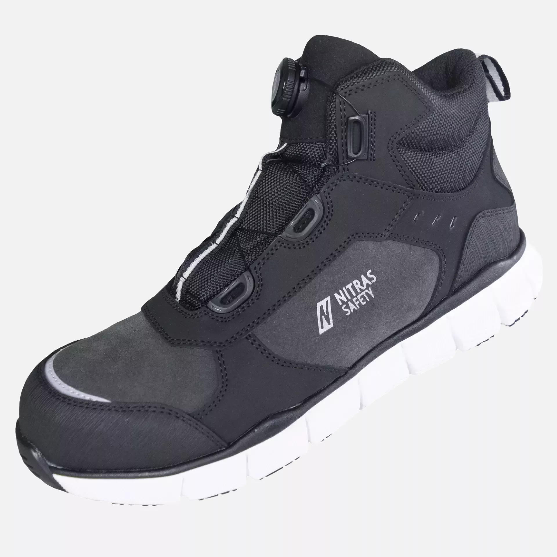Nitras 7446-1210, SONIC STEP FIT MID S3S FO HRO SC SR Halbhohe Sicherheitsstiefel, Grau/Schwarz, image 2
