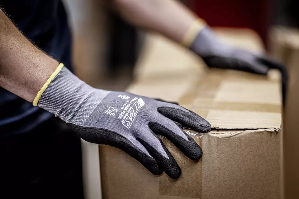 NITRAS 8700, SKIN FLEX Knitted Gloves, Grey, image 2, gallery thumbnail