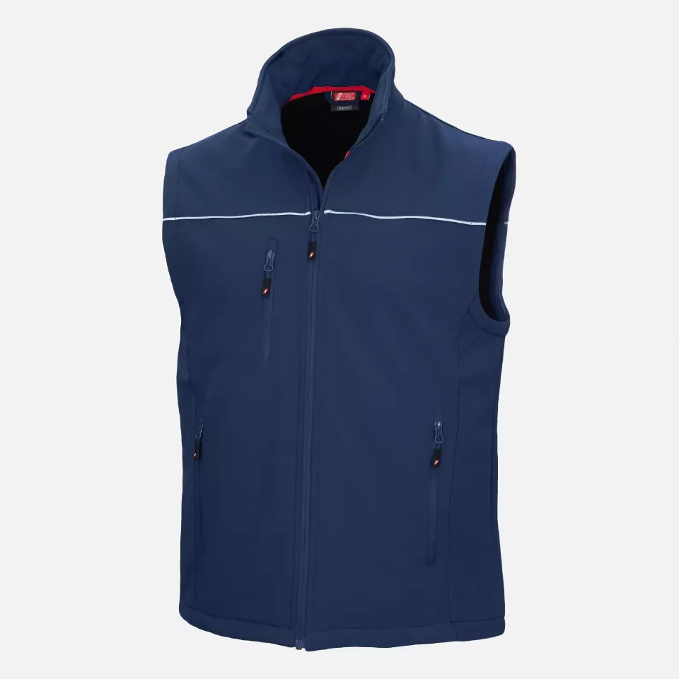 Nitras 7161, MOTION TEX LIGHT Softshell Waistcoat, Navy Blue, image 1, gallery thumbnail