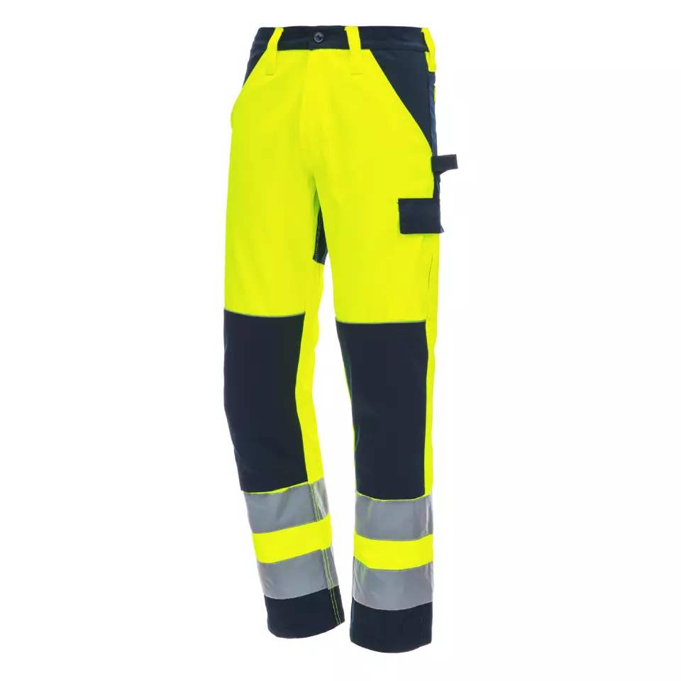 Nitras 7571-4021, MOTION TEX VIZ Reflective Work Trousers, Neon Yellow, image 1, gallery thumbnail