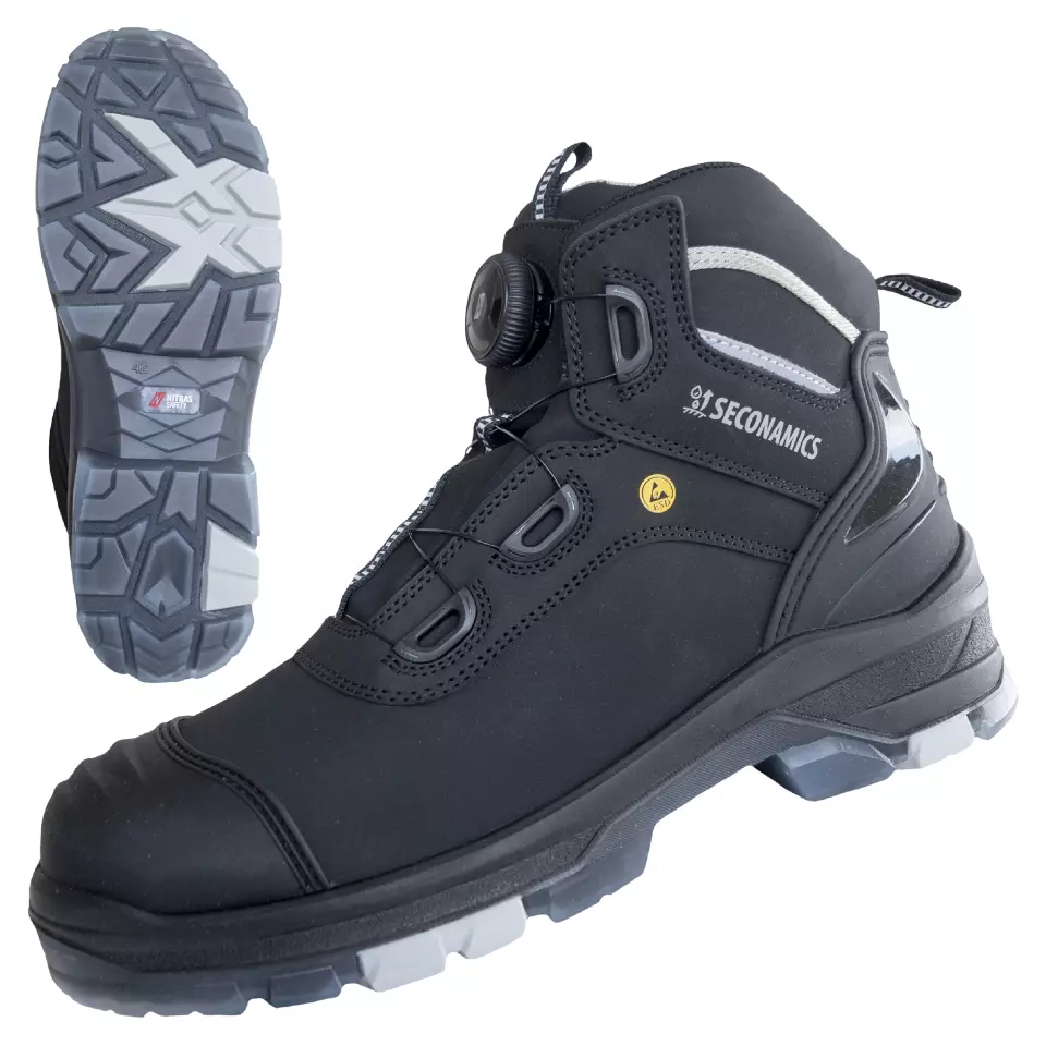 NITRAS 7220-1000, ULTIMATE STEP MID FIT S7S CI FO SC SR Half-Height Safety Boots, Black, image 1, gallery thumbnail